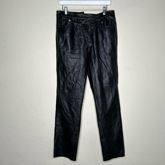 NWOT Revolve AGOLDE Recycled Leather Criss Cross Straight Pants in Detox Sz 30 - Picture 5 of 16